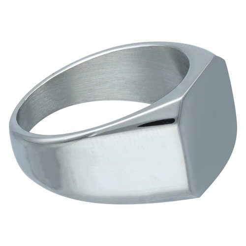 Ring "Siegelring Quadratisch" in Silberfarben